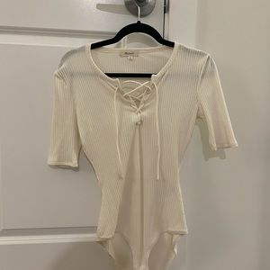 Madewell cream body suit (size M, never worn)